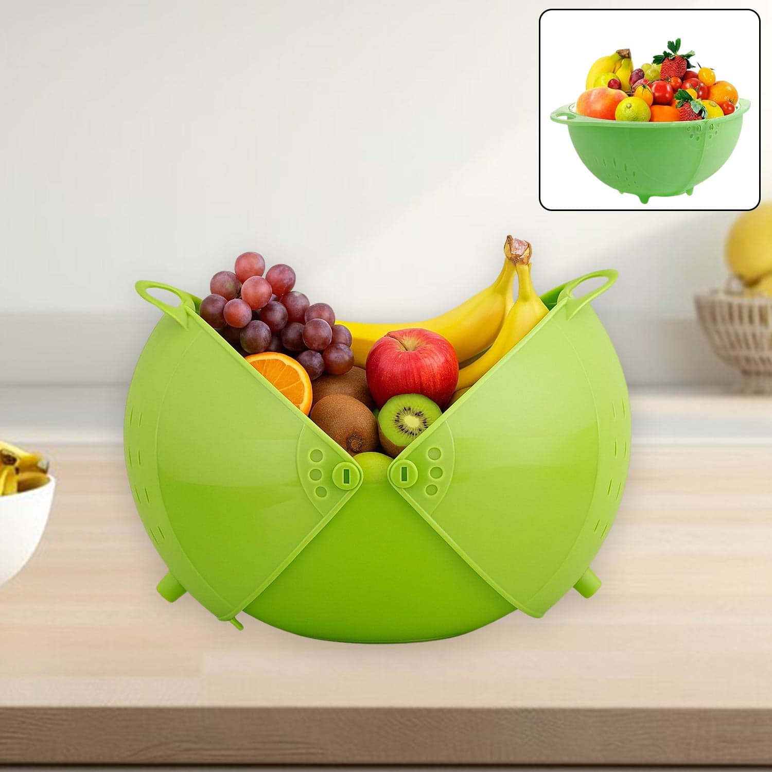 Apex Smart Basket 3in1 Multiuse Fruit And Vegetable Bowl (1 Pc / Mix Color) thumbnail 1