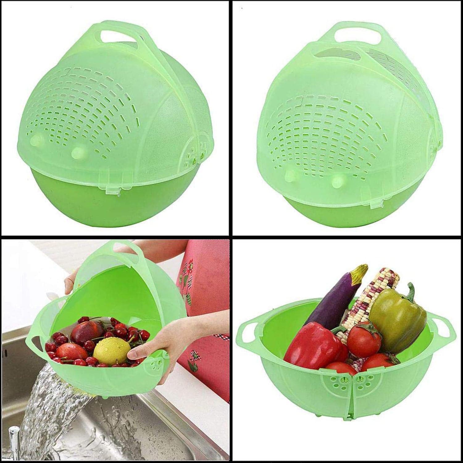 Apex Smart Basket 3in1 Multiuse Fruit And Vegetable Bowl (1 Pc / Mix Color) thumbnail 3