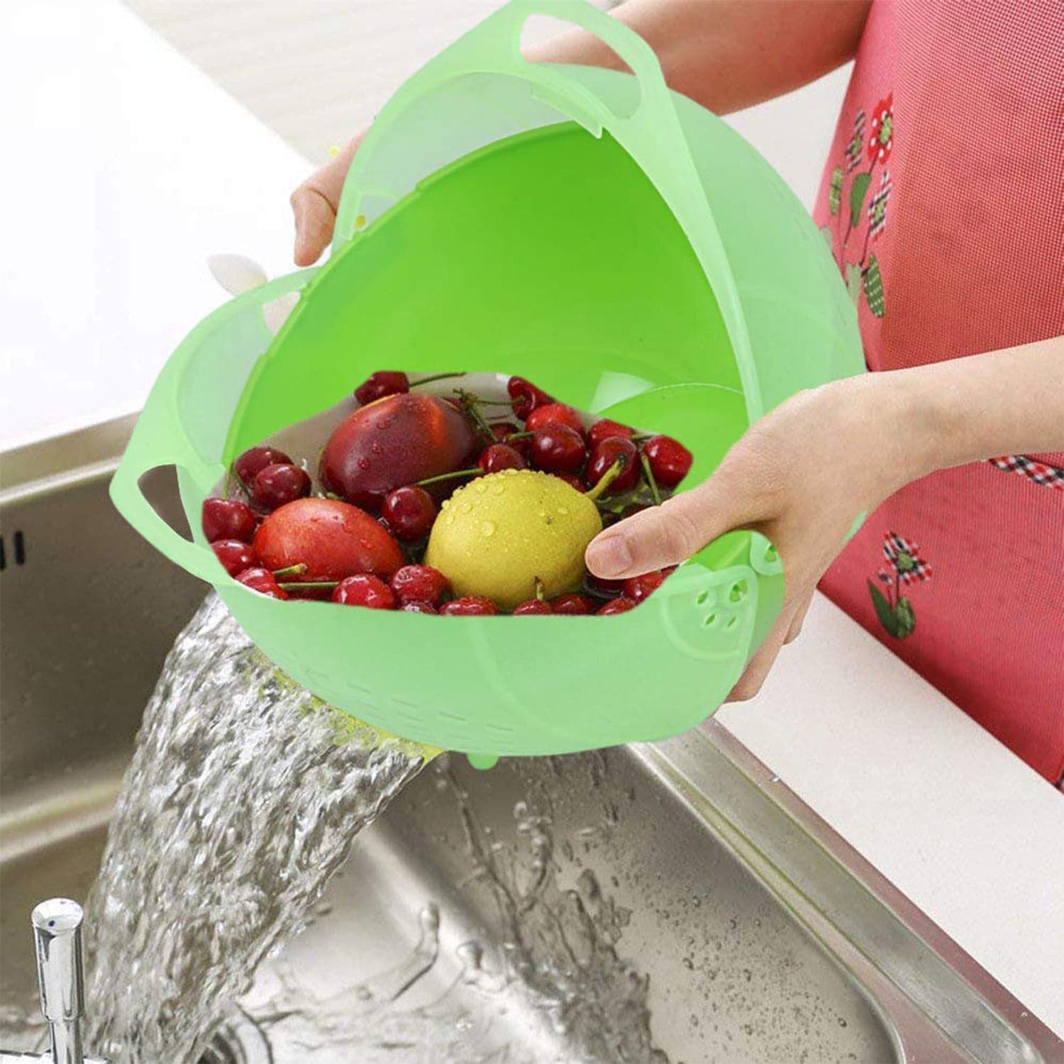 Apex Smart Basket 3in1 Multiuse Fruit And Vegetable Bowl (1 Pc / Mix Color) thumbnail 4