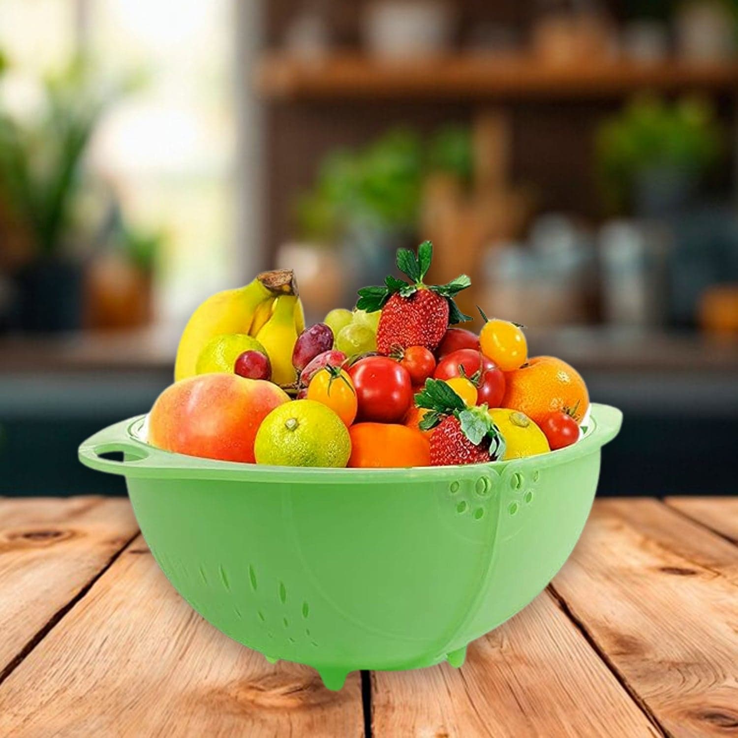 Apex Smart Basket 3in1 Multiuse Fruit And Vegetable Bowl (1 Pc / Mix Color) thumbnail 6