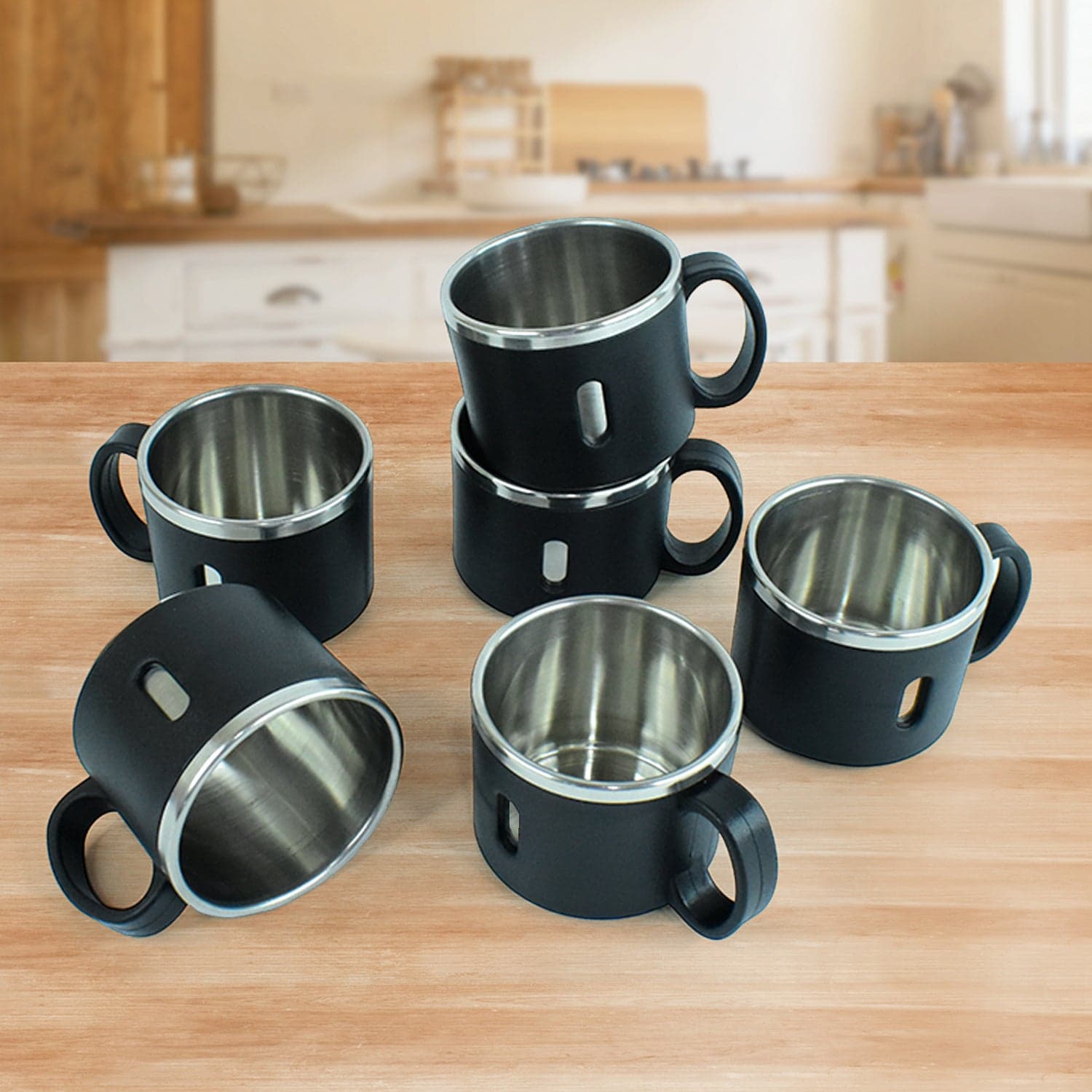 Apex Stainless Steel Desk Mug 6 Pc thumbnail 2