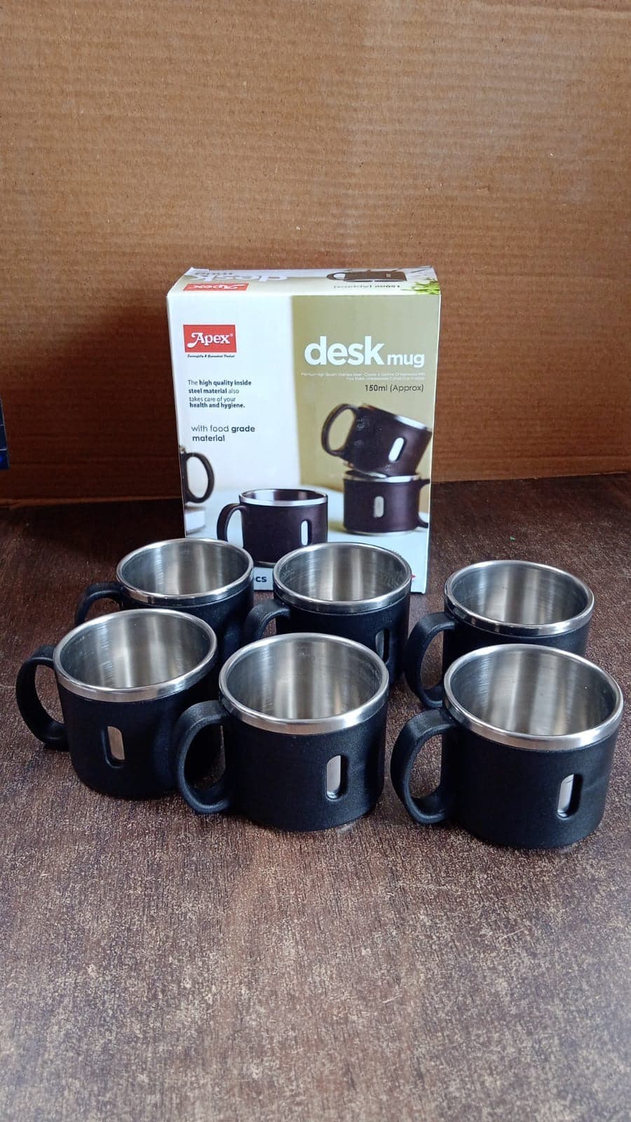 Apex Stainless Steel Desk Mug 6 Pc thumbnail 6