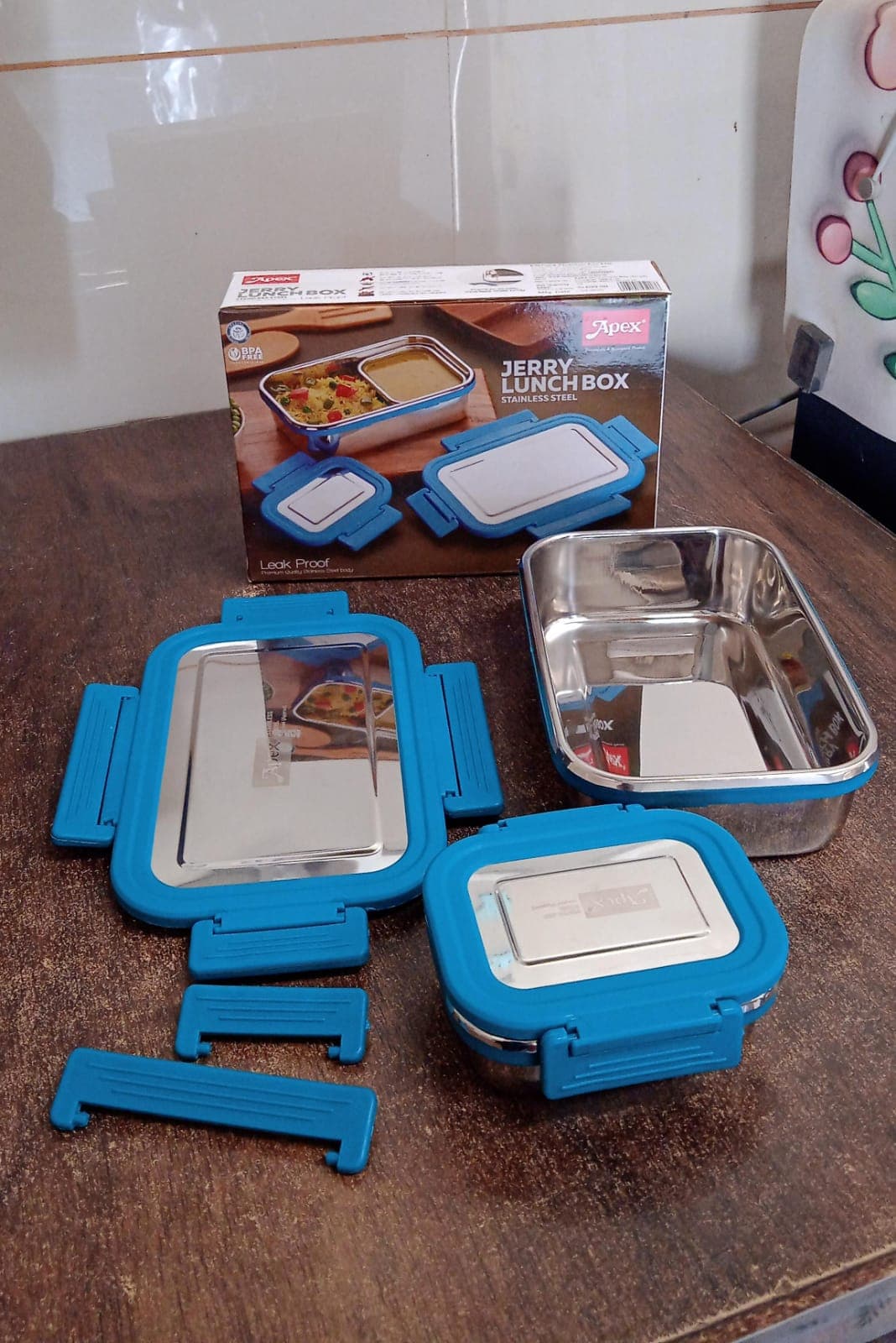 Apex Jerry Lunch Box Premium Stainless Steel Food Container (2 Pc / 700+200 ML Approx) thumbnail 7