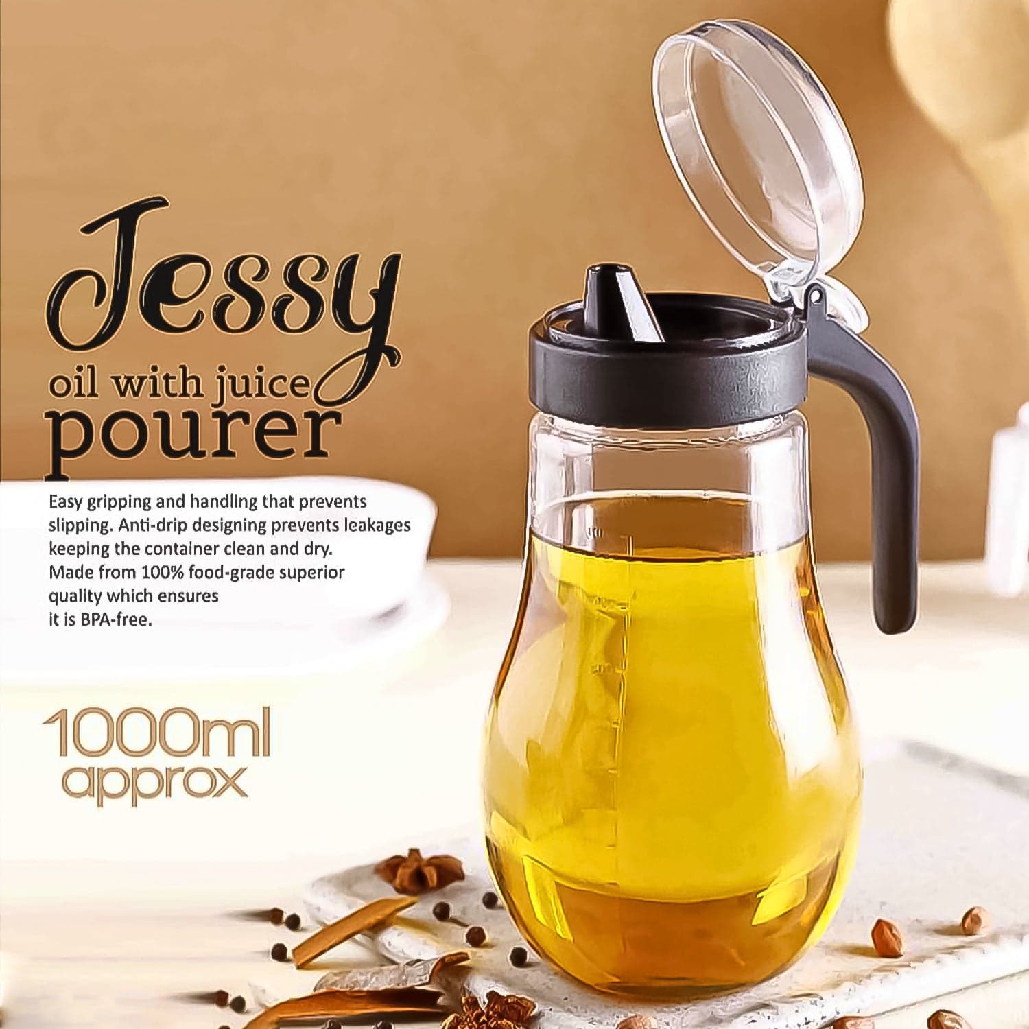 Apex Jessy Oil With Juice Pourer 1000Ml Jesy thumbnail 2