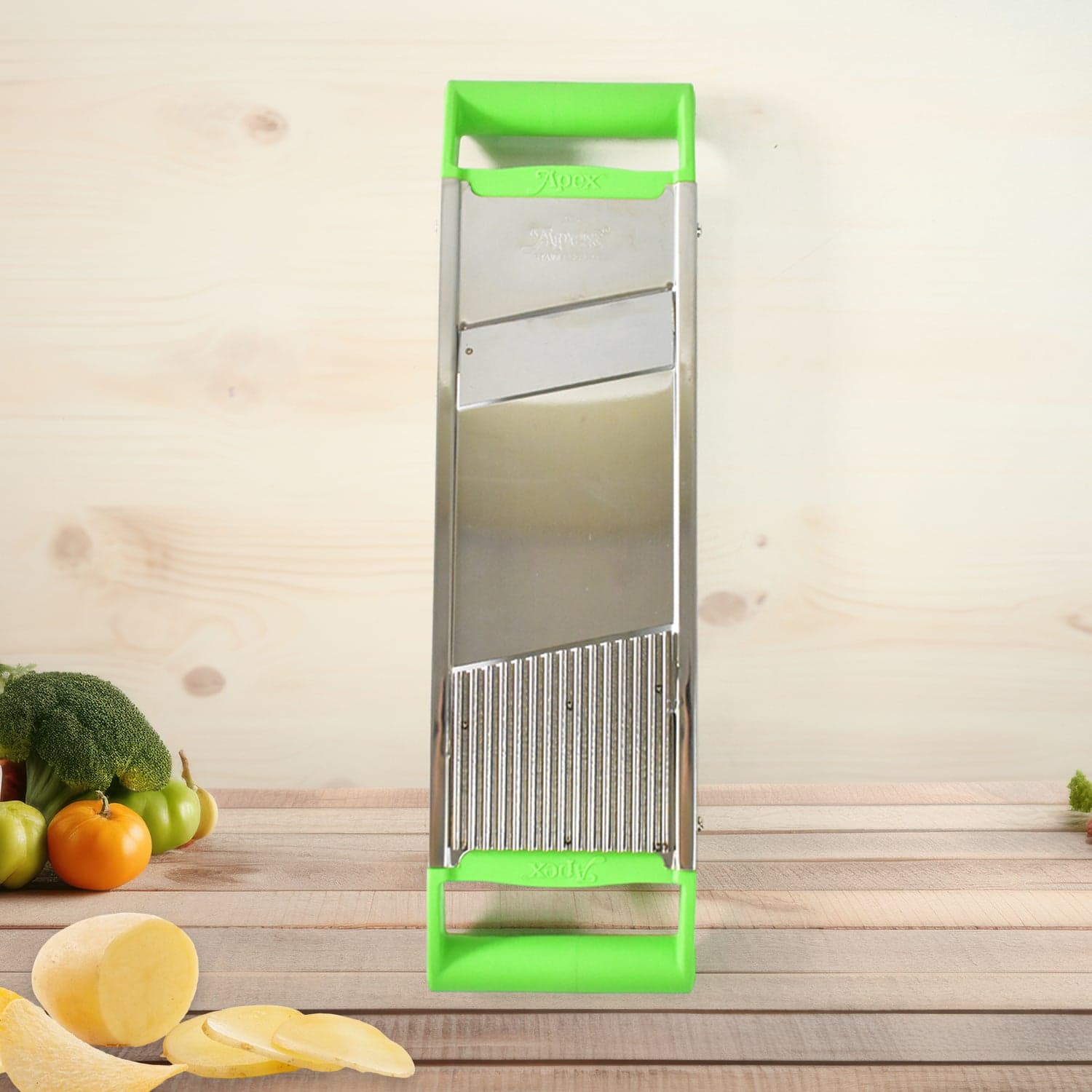 Apex Stainless Steel Vegetable Slicer 2 In 1 thumbnail 4