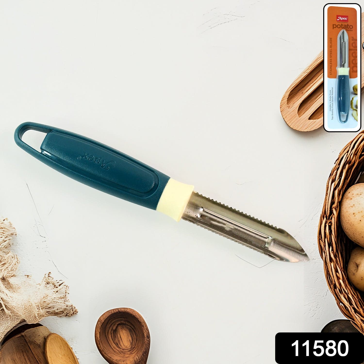Apex Stainless Steel Blade Potato Peeler 1 Pc thumbnail 1