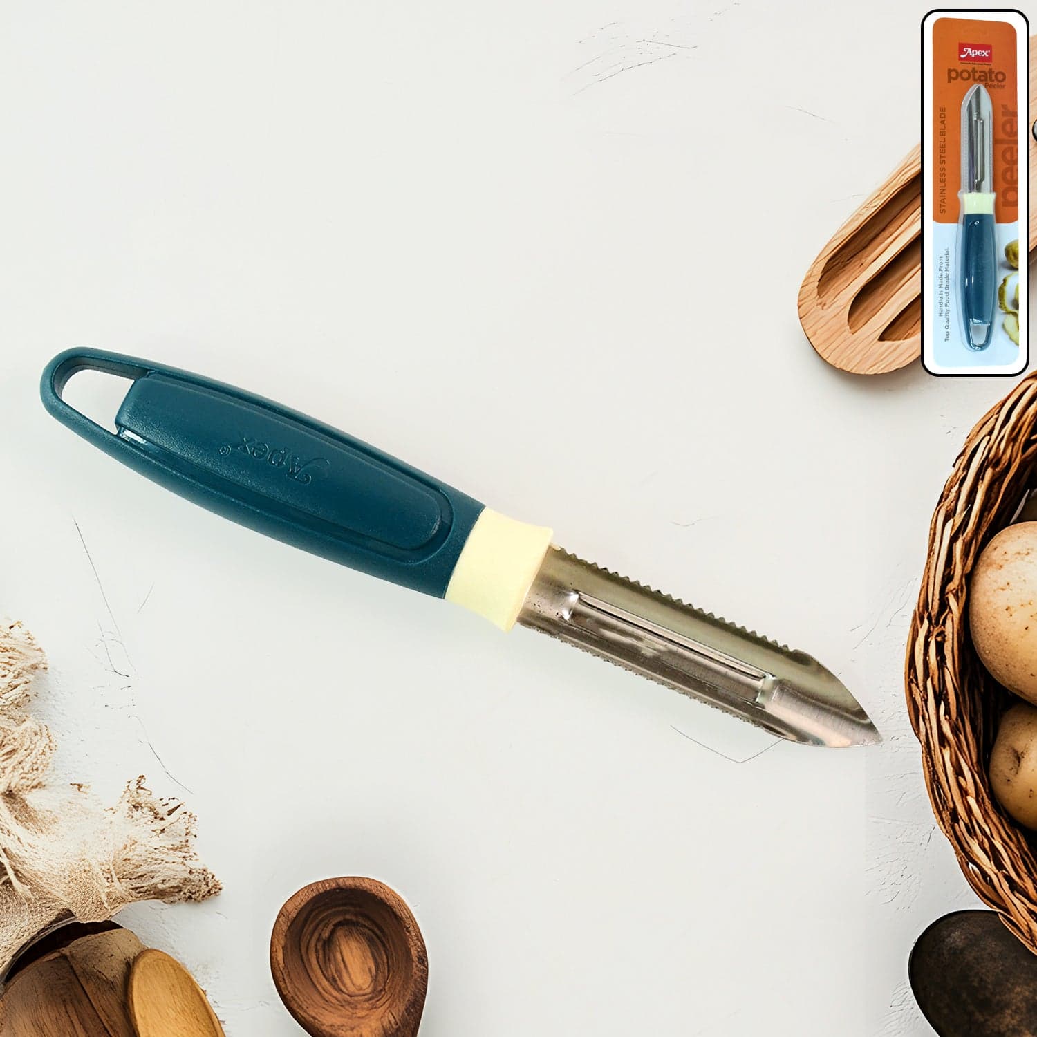 Apex Stainless Steel Blade Potato Peeler 1 Pc thumbnail 2