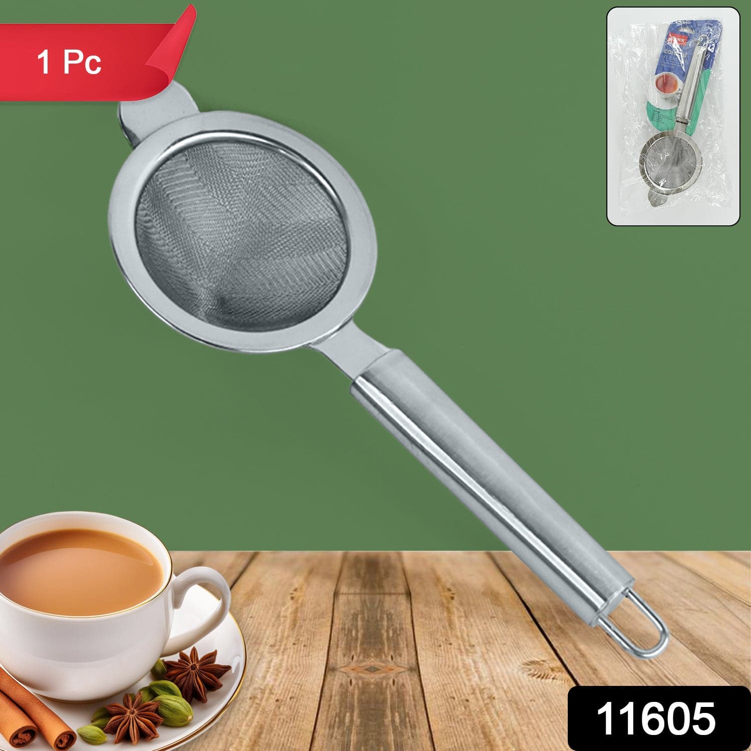 Apex Premium Conical Tea Strainer With Pipe Handles thumbnail 2