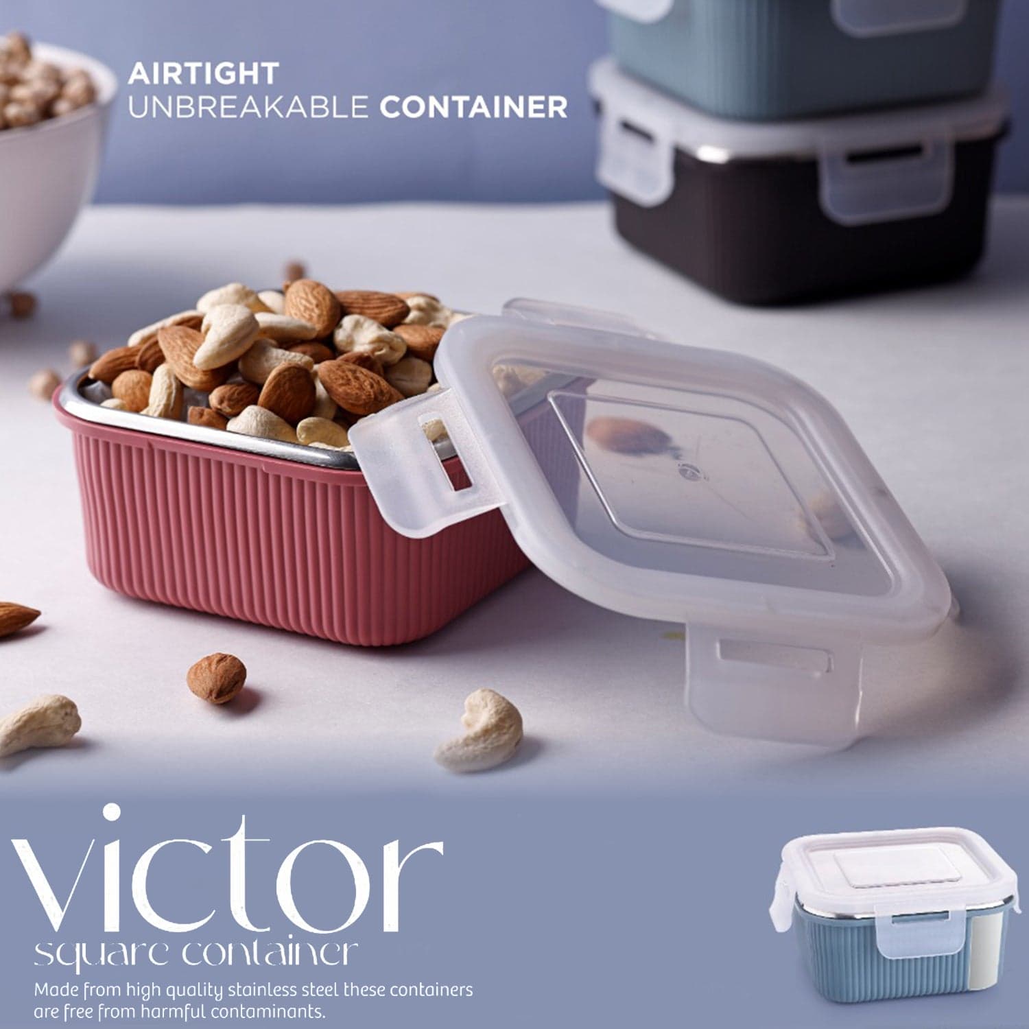 Apex Victor Square Food Storage Container 400 Ml 1 Pc thumbnail 5