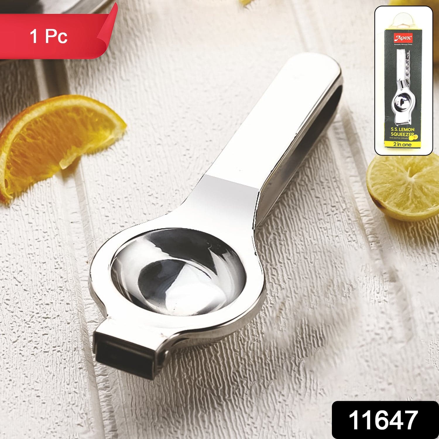 Apex Heavy Duty Stainless Steel Lemon Press Squeezer thumbnail 1
