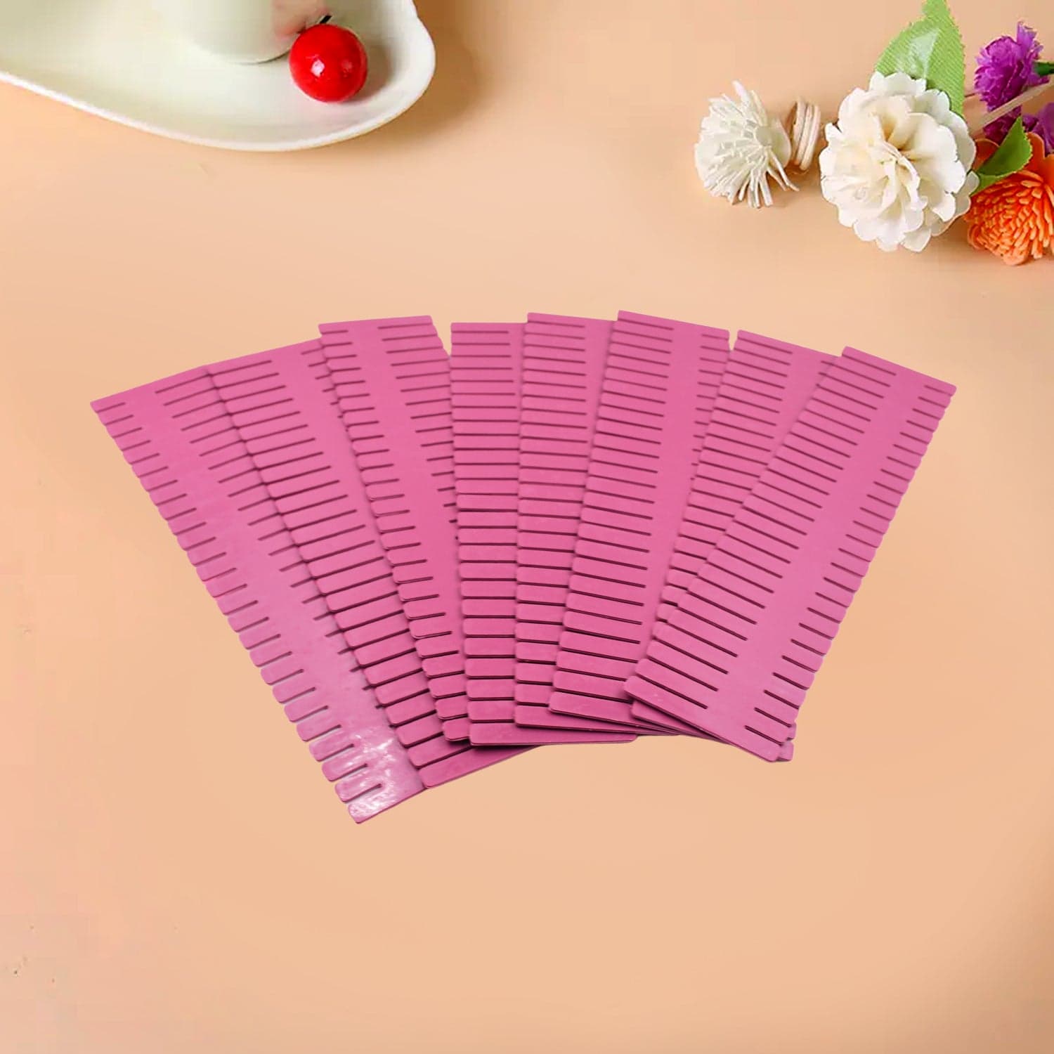 Plastic Adjustable Grid Drawer Dividers Organizers Closet Straps For Home And Kitchen Drawer Use thumbnail 3