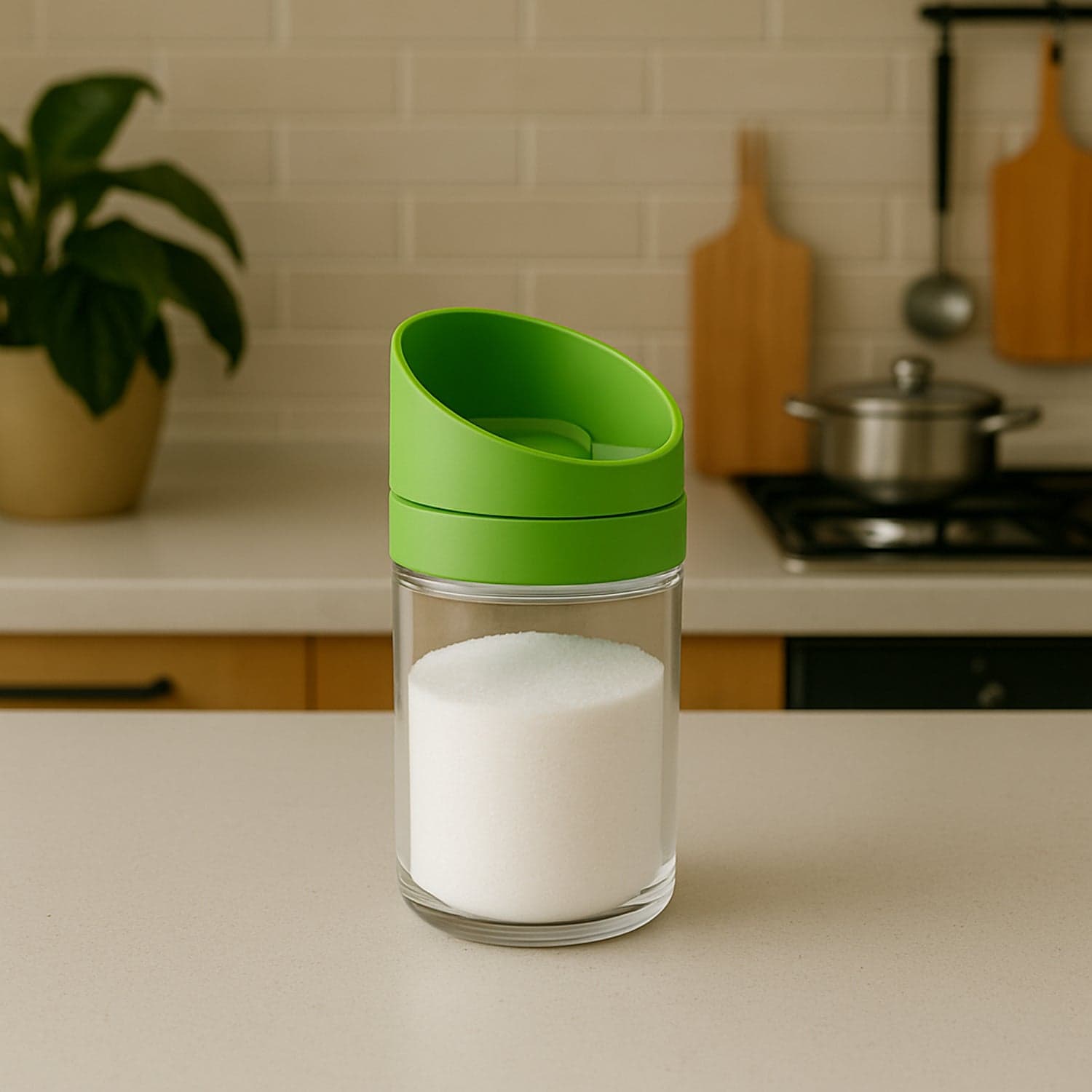 Apex Slant Lid Kitchen Storage Jar Set 2 Pc thumbnail 5