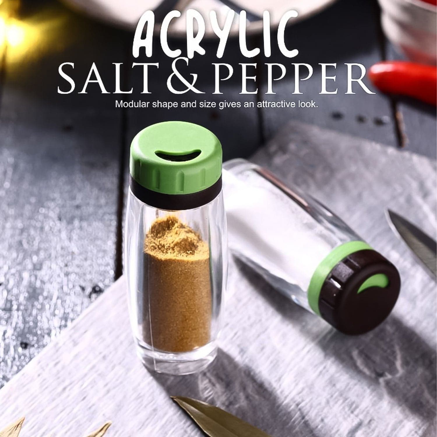 Apex Acrylic Salt And Pepper Shaker Set Of 2 thumbnail 3