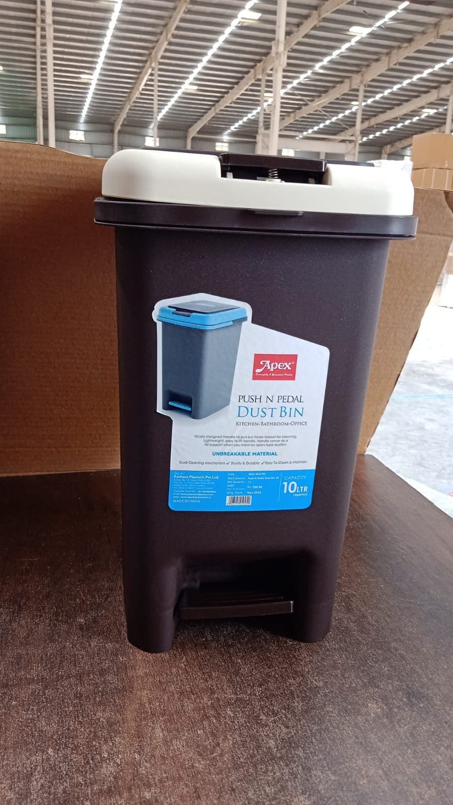 Apex Push N Pedal Plastic Dustbin 1 Pc thumbnail 7