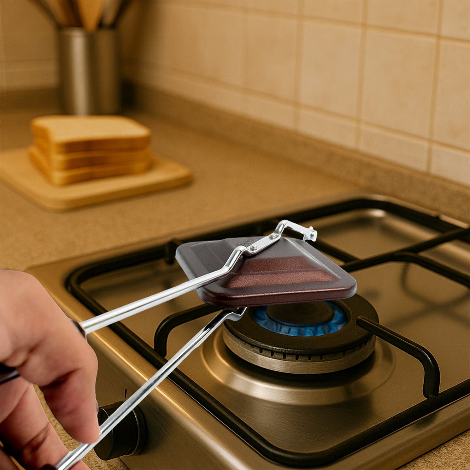 Apex Regular Non Stick Flame Based Sandwich Toaster thumbnail 6