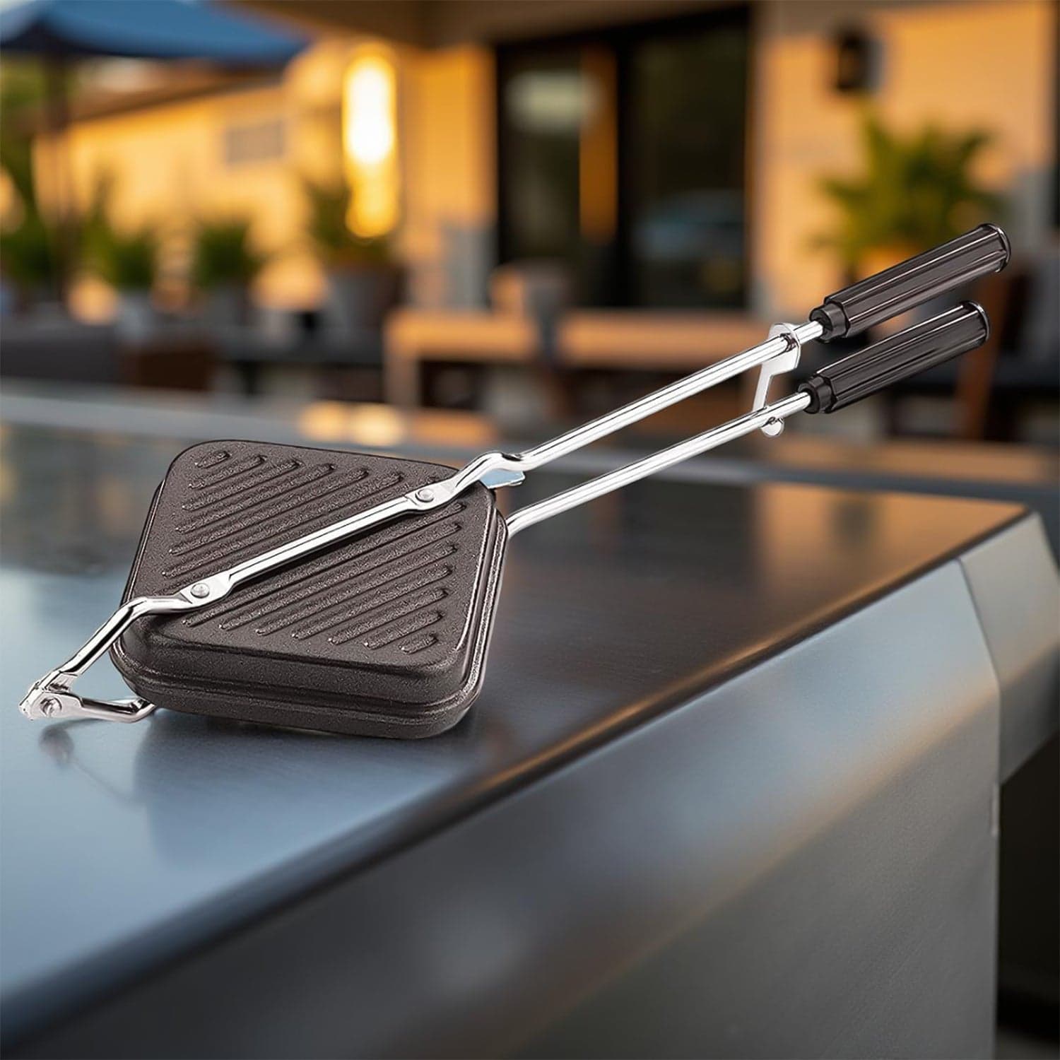Apex Heavy Gauge Aluminium Grill Sandwich Toaster thumbnail 3