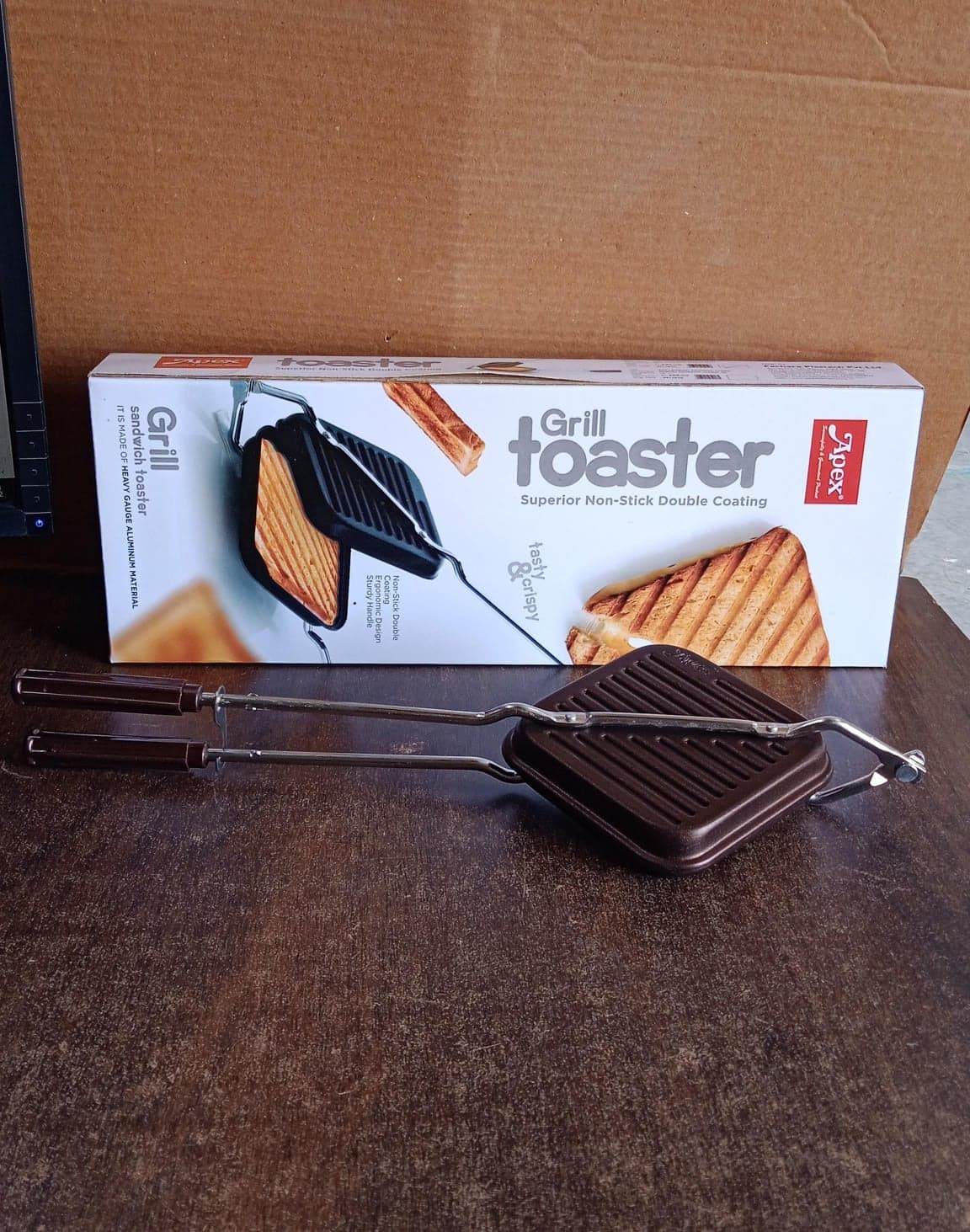 Apex Heavy Gauge Aluminium Grill Sandwich Toaster thumbnail 7