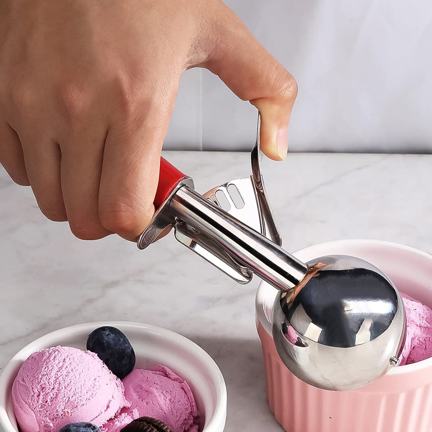 Apex Ice Cream Scoop of 70 ML Stainless Steel Head with Ergonomic Handle (1 Pc) thumbnail 3