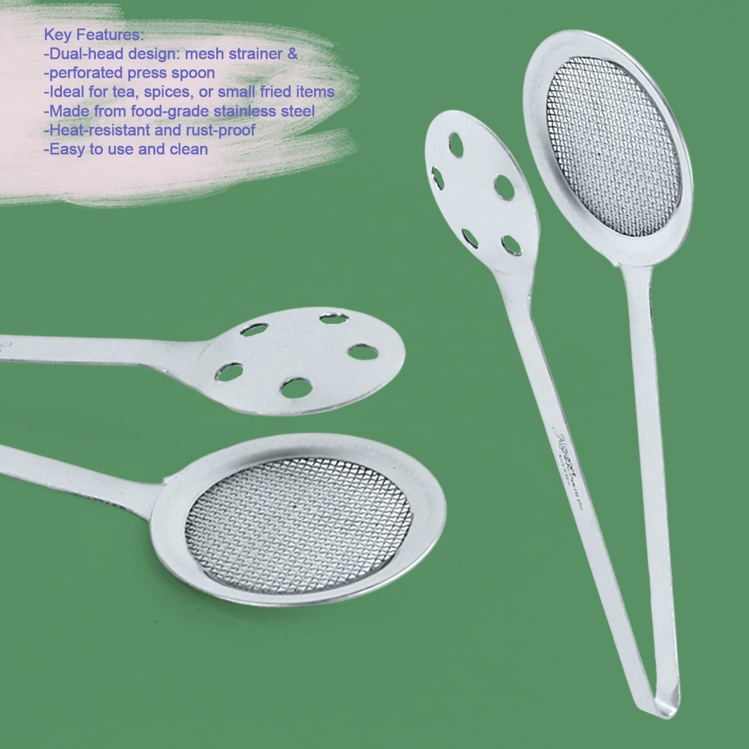 Apex Stainless Steel Skimmer Serving Tong thumbnail 2