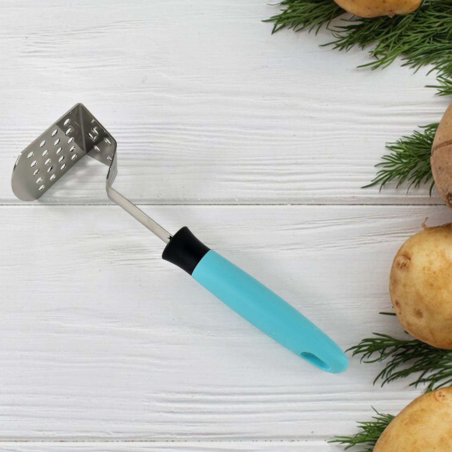 Apex L-Handle Stainless Steel Potato Masher Ergonomic Grip (1 Pc) thumbnail 3