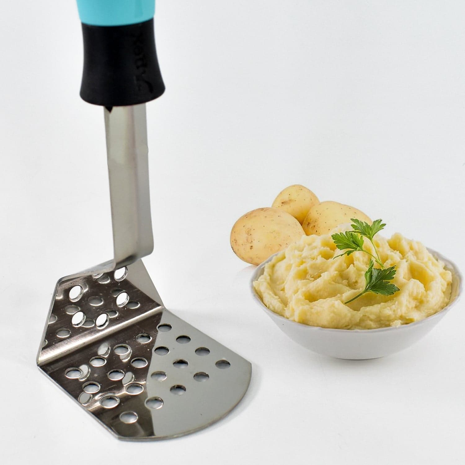 Apex L-Handle Stainless Steel Potato Masher Ergonomic Grip (1 Pc) thumbnail 7