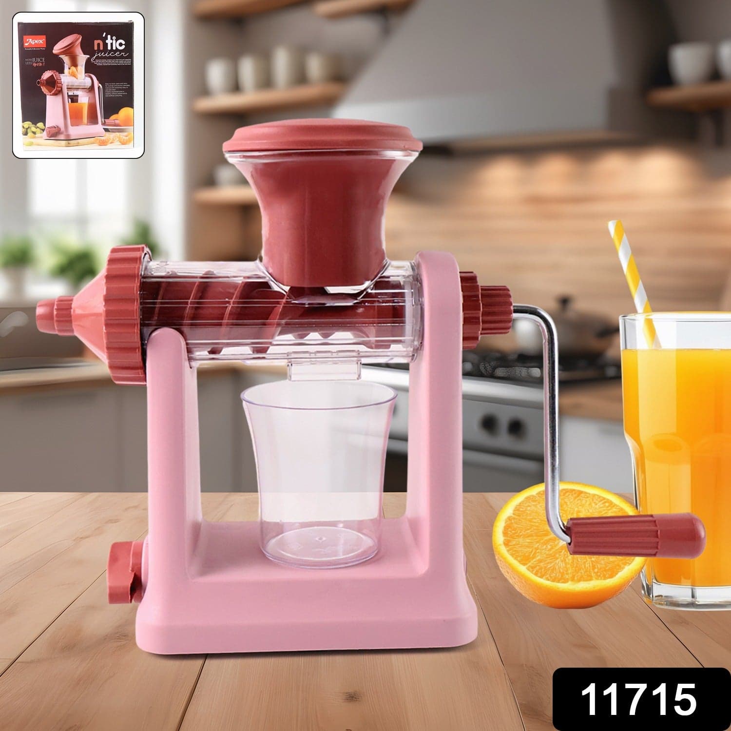 Apex Heavy Duty Manual Hand Juicer Machine Set thumbnail 1