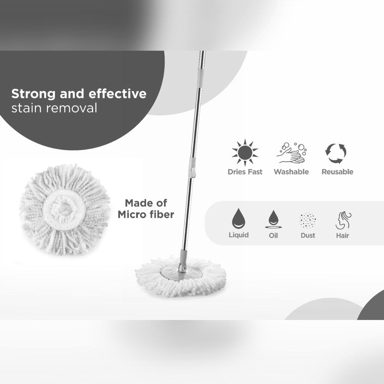 Mop With Bucket For Floor Cleaning With Steel Spin / Mop Set With Bucket thumbnail 7