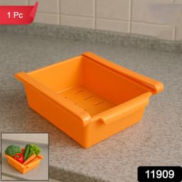 Adjustable Sliding Refrigerator Storage Basket 1 Pc