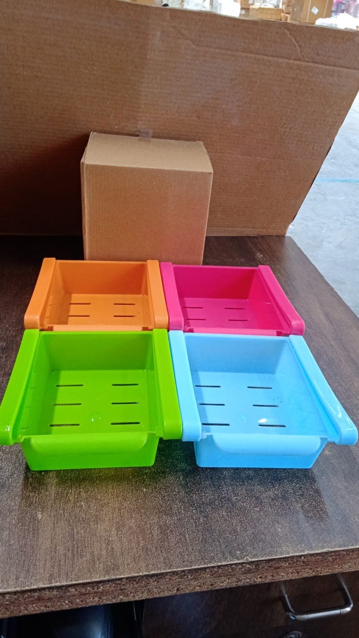 Adjustable Refrigerator Storage Organizer Drawers 4 Pc thumbnail 9