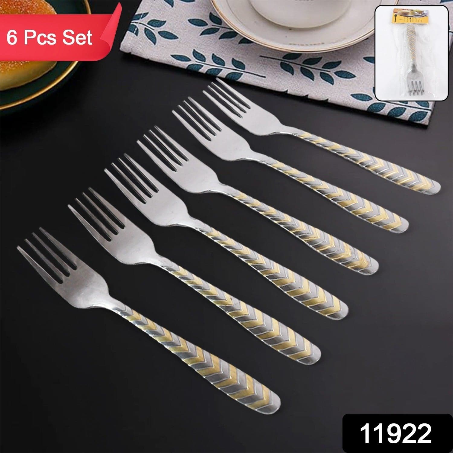 Elegant Stainless Steel Fork 1 Set thumbnail 1