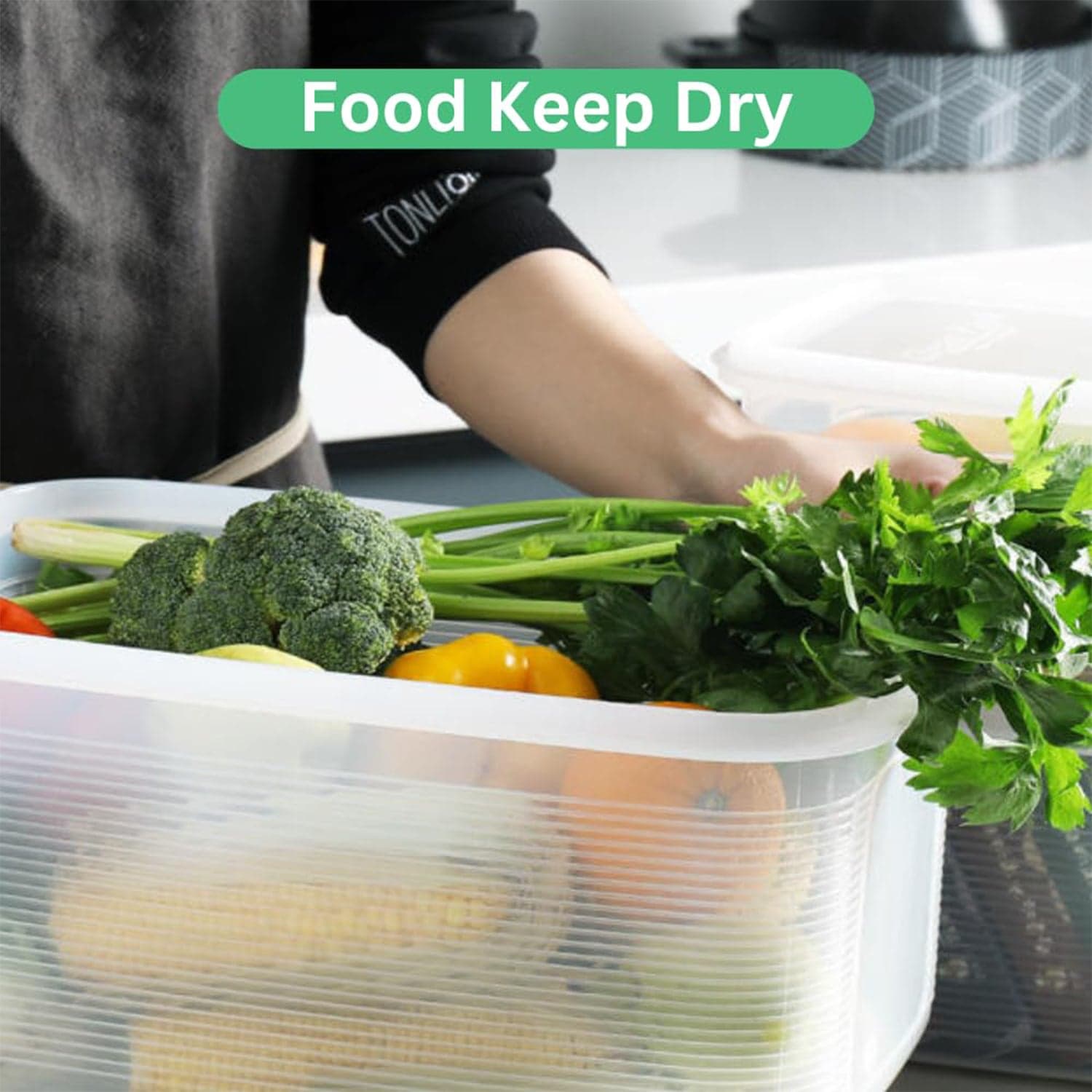 6 Pcs Multipurpose Plastic Food Storage Container Set thumbnail 2