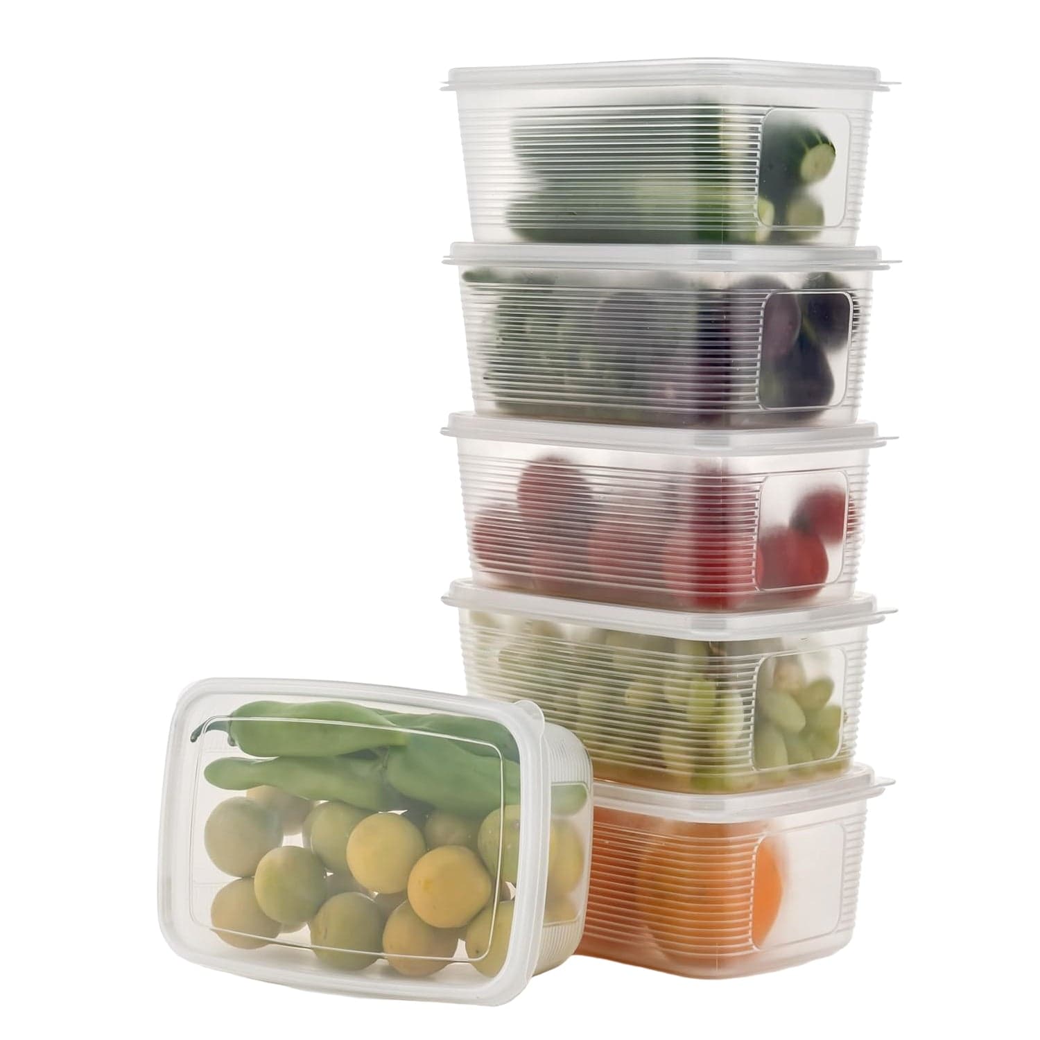 6 Pcs Multipurpose Plastic Food Storage Container Set thumbnail 4