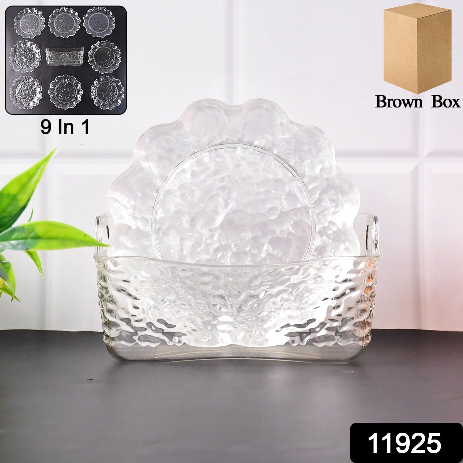 9 In 1 Plastic Bowl With Serving Tray Set thumbnail 1