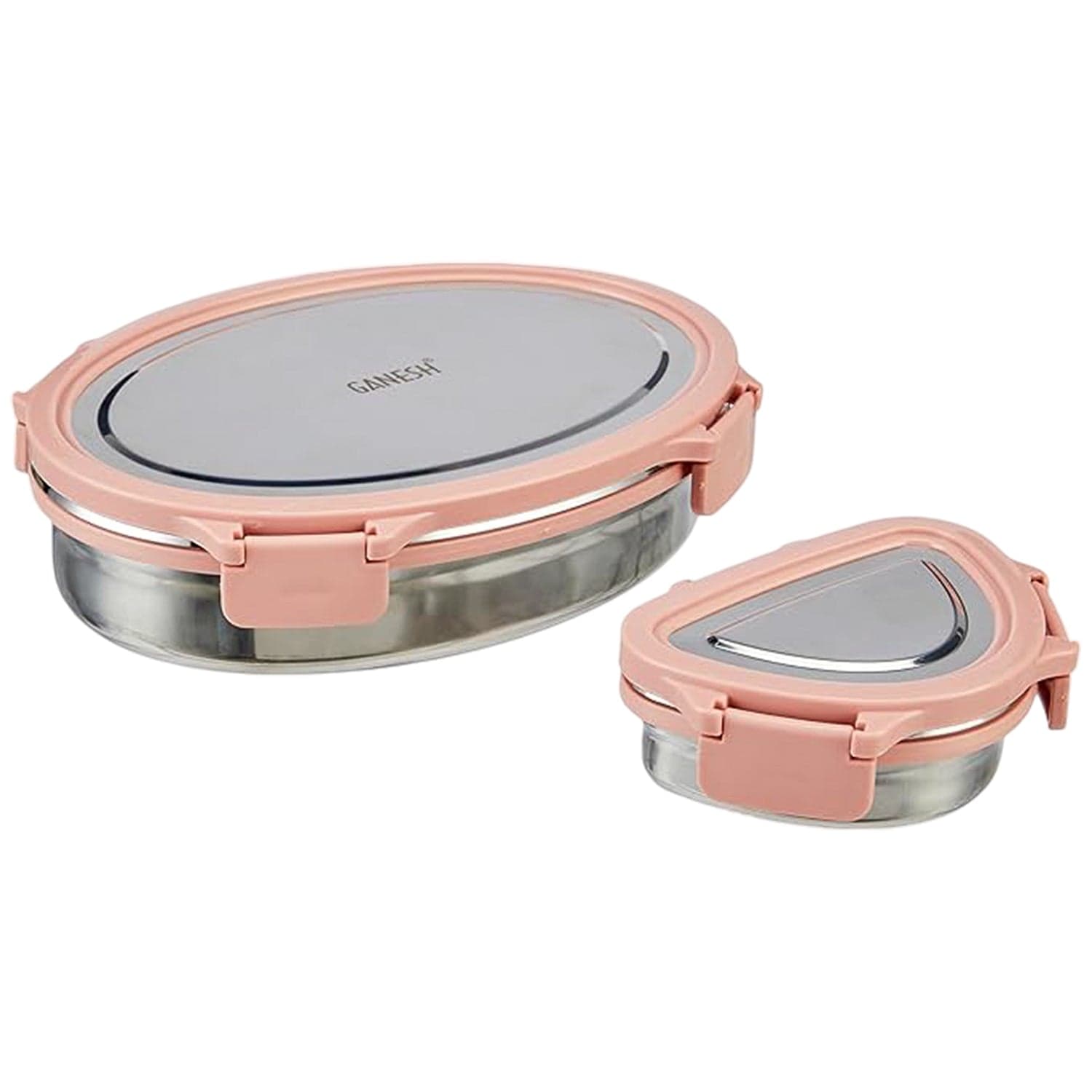 Ganesh Classy 2 Piece Stainless Steel Lunch Box Set thumbnail 4