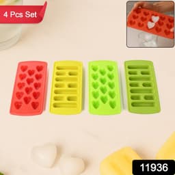 Plastic Ice Cube Tray Set 4 Pc