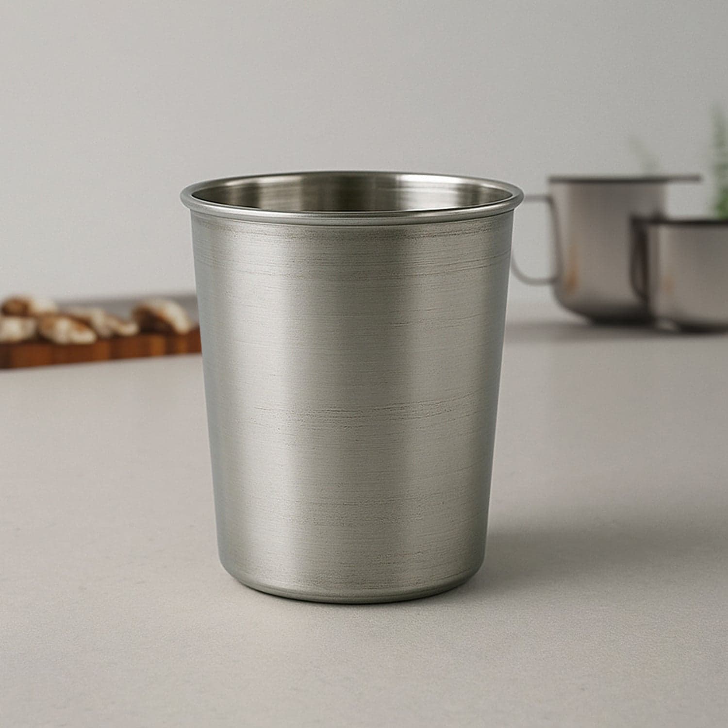 Small Stainless Steel Drinking Glass 1 Pc thumbnail 3