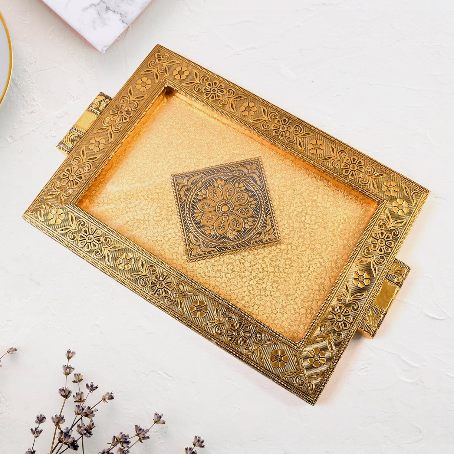 11945 Wooden Rajvadi Tray 1Pc thumbnail 5