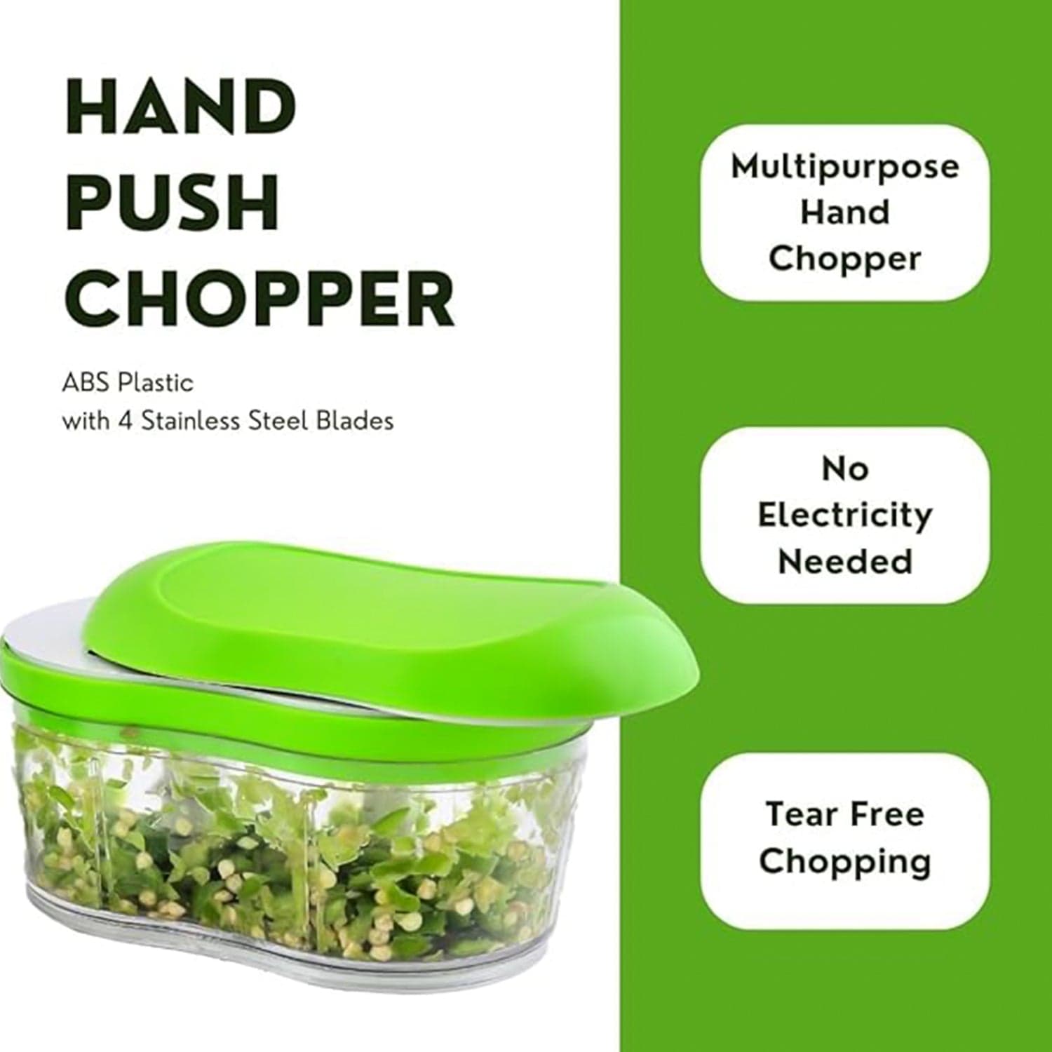 Manual Hand Push Garlic Cutter Vegetable Chopper thumbnail 7