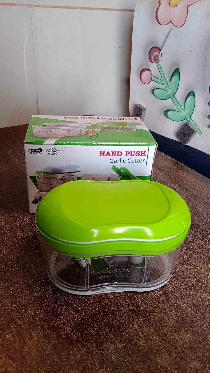 Manual Hand Push Garlic Cutter Vegetable Chopper thumbnail 8