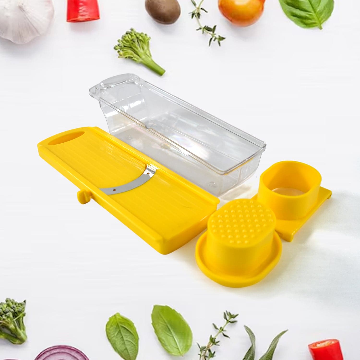 Big Multipurpose Vegetable and Fruit Slicer (Yellow / 1 Pc) thumbnail 4
