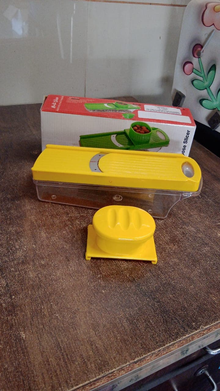 Big Multipurpose Vegetable and Fruit Slicer (Yellow / 1 Pc) thumbnail 7
