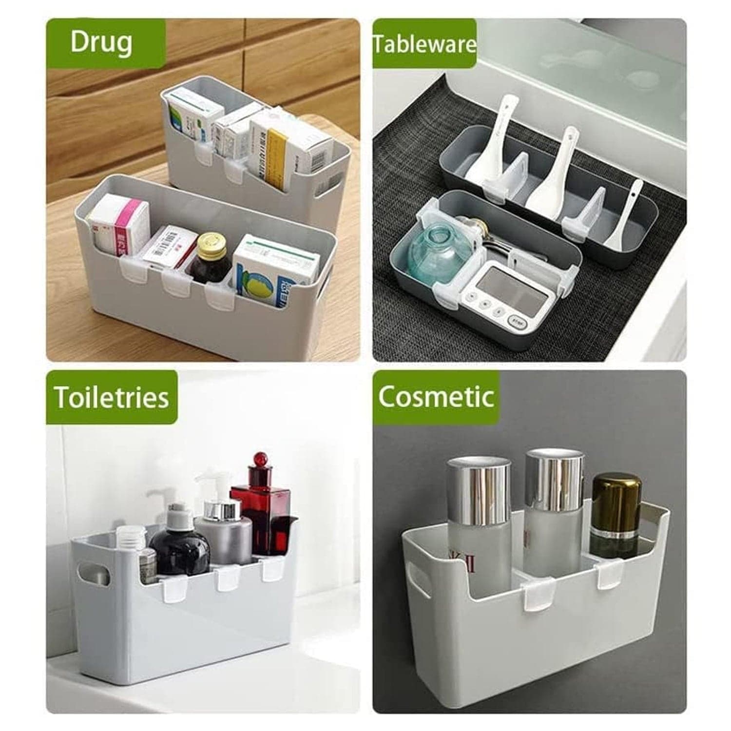 Plastic Storage Baskets Space allocator thumbnail 7