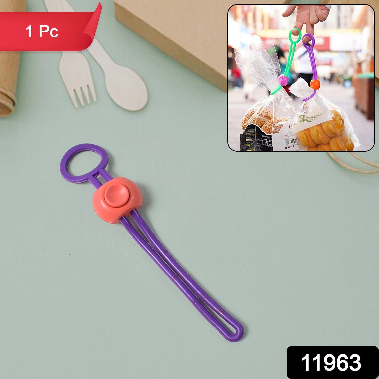Multifunctional Colorful Sealing Rope Strap Clips (1 Pc) thumbnail 2