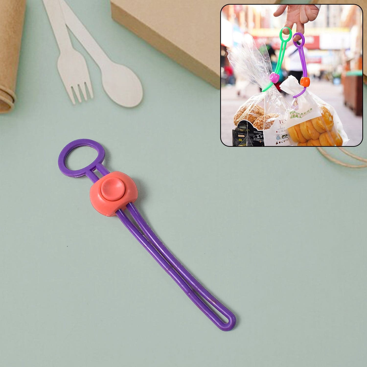 Multifunctional Colorful Sealing Rope Strap Clips (1 Pc) thumbnail 4