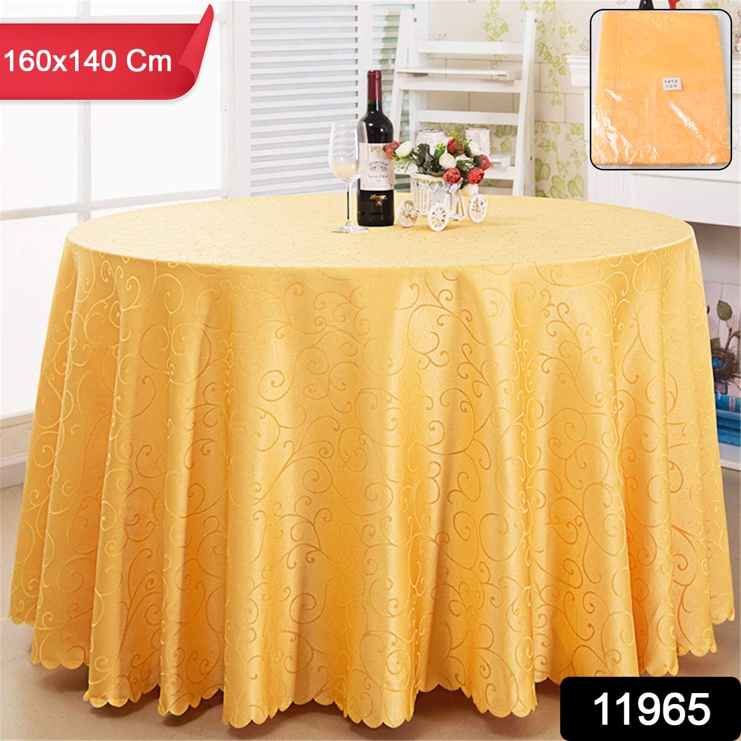 Reusable Table Cloth / Cover for Dining Picnic (160—140 Cm / 1 Pc) thumbnail 2