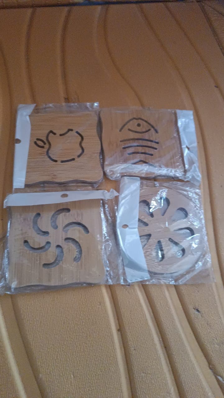 Wooden Table Coasters Tea Coasters (1 Pc / Mix Design) thumbnail 7