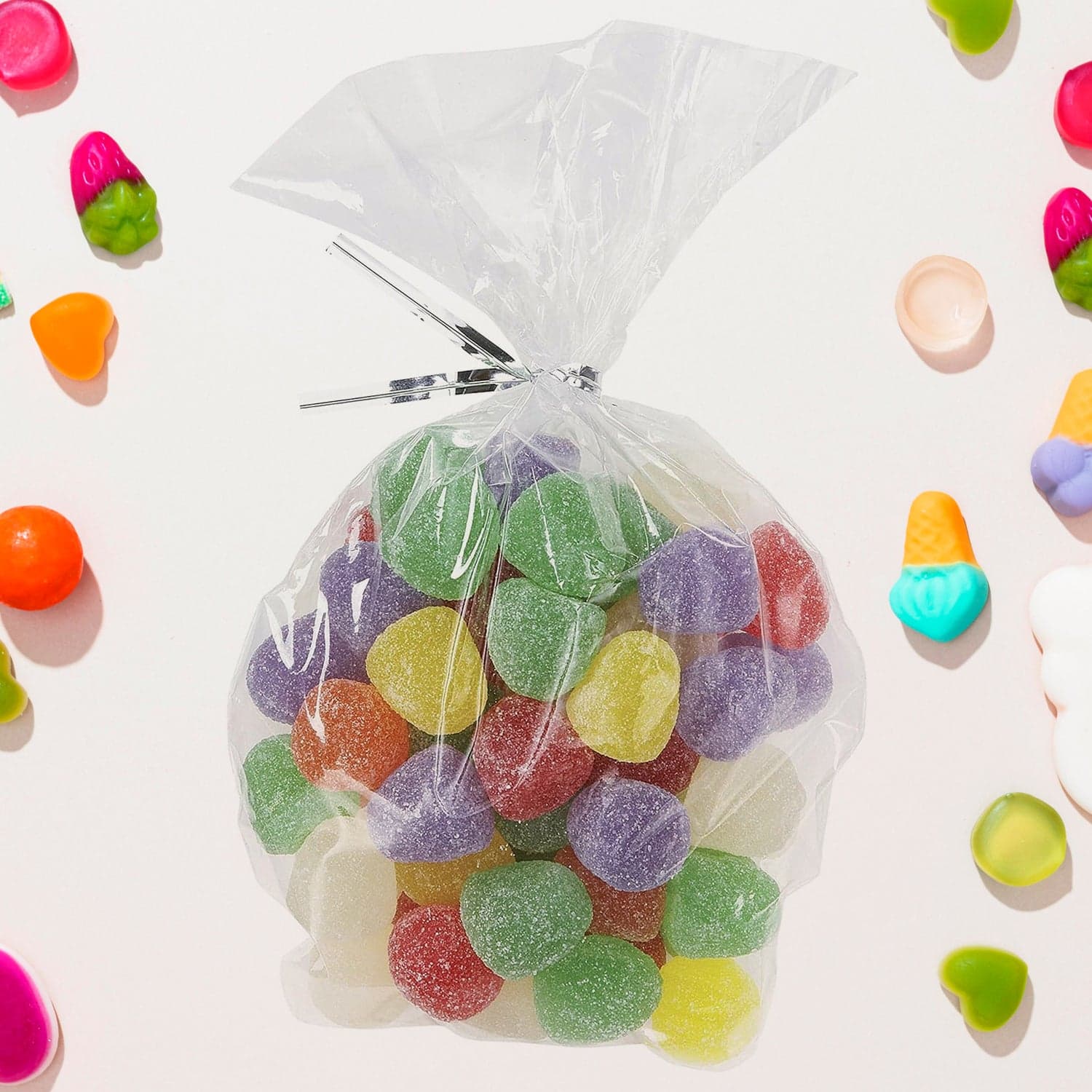 Clear Cookie Bags, Gift Bag Clear Flat Treat Bags (25 Pcs Set) thumbnail 3