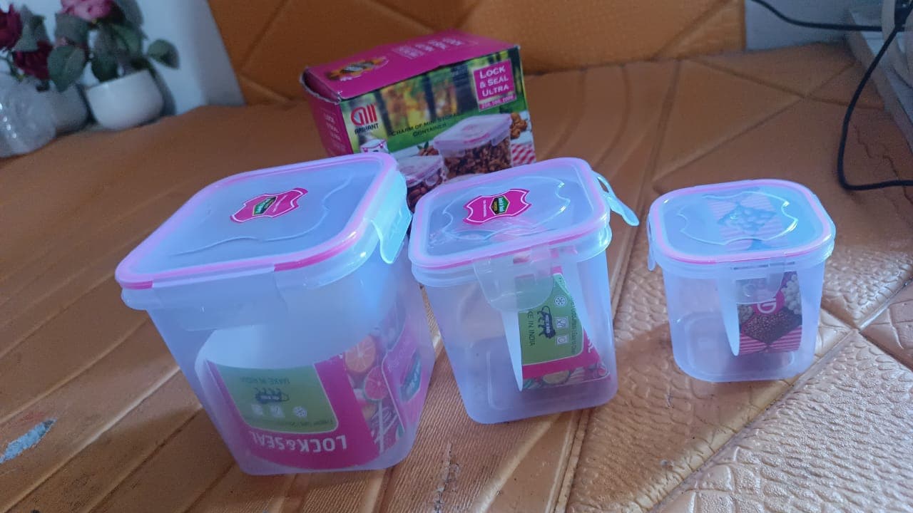 Kitchen Storage Container Set Of 3 Pcs (250, 500, 1000 ML) thumbnail 10