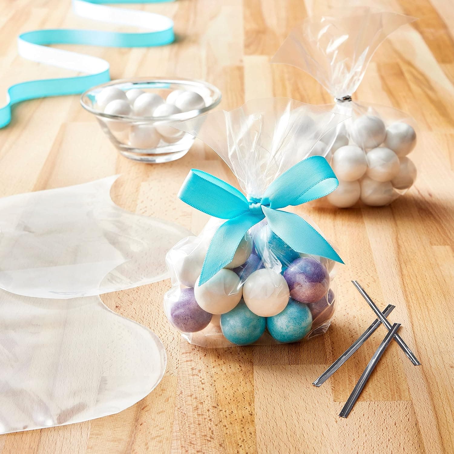 Clear Cookie Bags, Gift Bag Clear Flat Treat Bags (50 Pc Set) thumbnail 4
