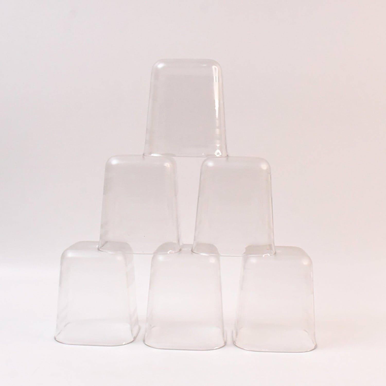 6pc Transparent Diamond Medium Serving Glass Set, Glass Set for Water, Juice etc thumbnail 5
